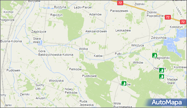 mapa Kałów, Kałów na mapie Targeo