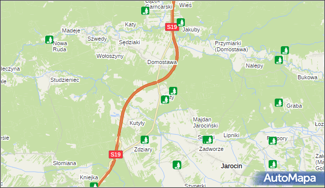 mapa Katy, Katy na mapie Targeo