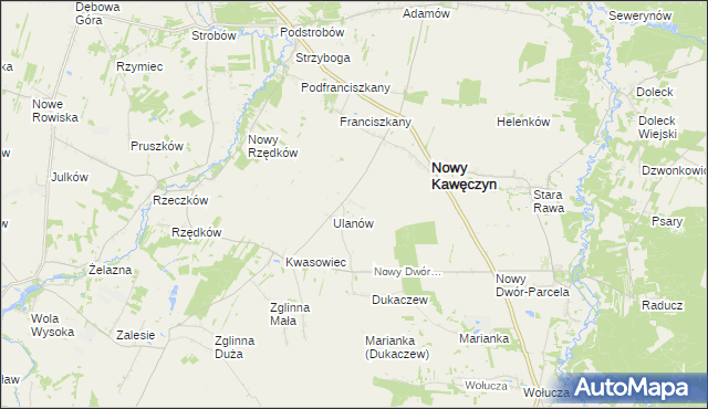 mapa Kawęczyn B, Kawęczyn B na mapie Targeo