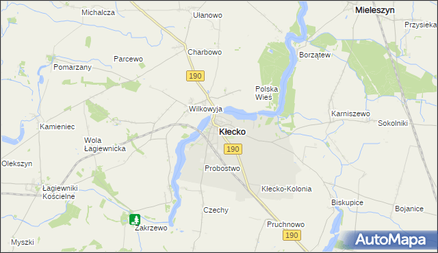 mapa Kłecko, Kłecko na mapie Targeo