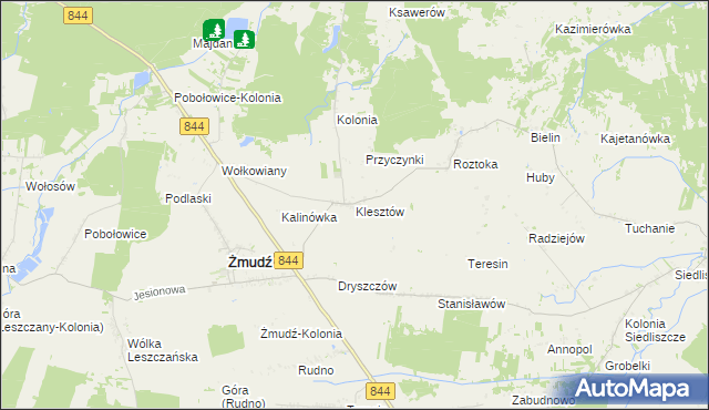 mapa Klesztów, Klesztów na mapie Targeo