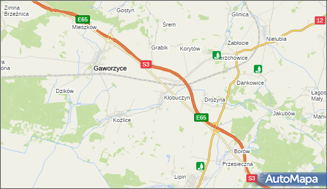 mapa Kłobuczyn, Kłobuczyn na mapie Targeo