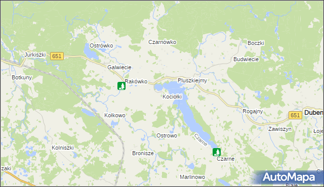 mapa Kociołki gmina Dubeninki, Kociołki gmina Dubeninki na mapie Targeo