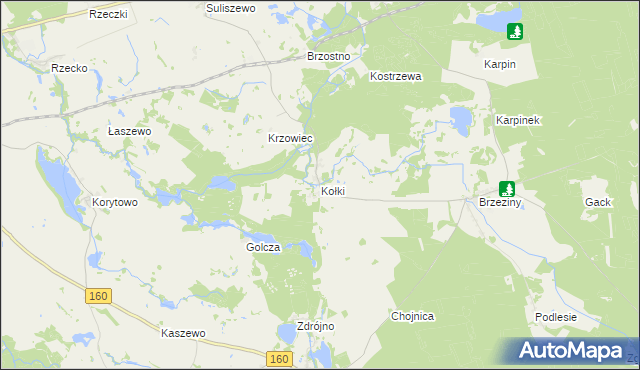 mapa Kołki, Kołki na mapie Targeo