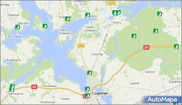 mapa Kołomąt, Kołomąt na mapie Targeo