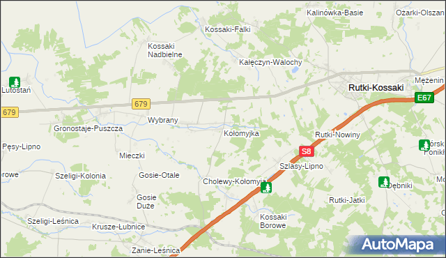 mapa Kołomyjka, Kołomyjka na mapie Targeo