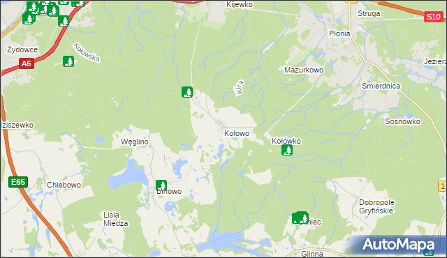 mapa Kołowo, Kołowo na mapie Targeo