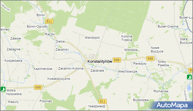 mapa Konstantynów-Kolonia, Konstantynów-Kolonia na mapie Targeo