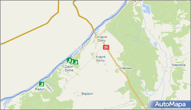 mapa Krajnik Górny, Krajnik Górny na mapie Targeo