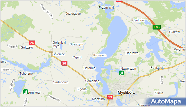 mapa Kruszwin, Kruszwin na mapie Targeo