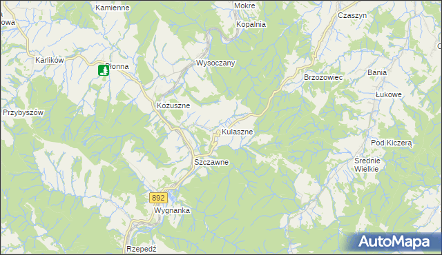 mapa Kulaszne, Kulaszne na mapie Targeo