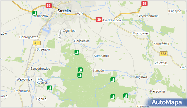 mapa Kuropatnik, Kuropatnik na mapie Targeo