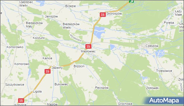 mapa Kuźniczysko, Kuźniczysko na mapie Targeo