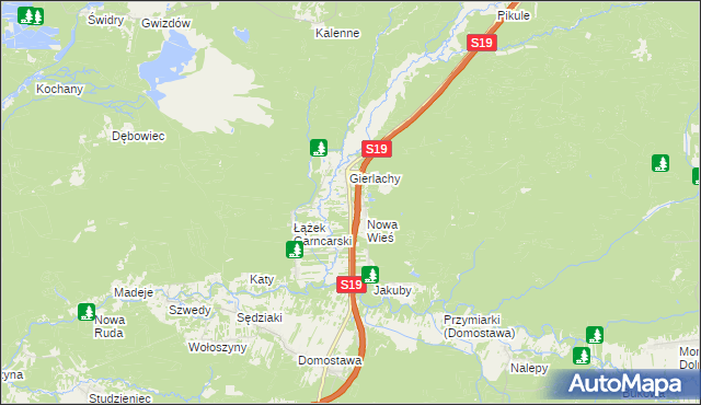 mapa Łążek Ordynacki, Łążek Ordynacki na mapie Targeo