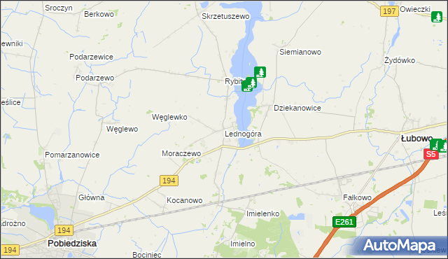 mapa Lednogóra, Lednogóra na mapie Targeo