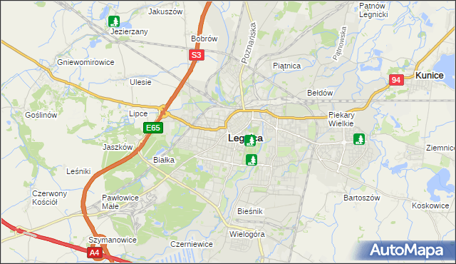 mapa Legnicy, Legnica na mapie Targeo