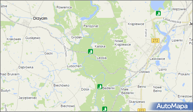 mapa Leosia, Leosia na mapie Targeo