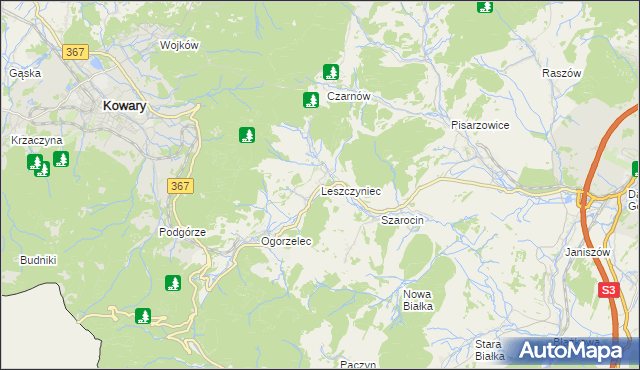 mapa Leszczyniec, Leszczyniec na mapie Targeo