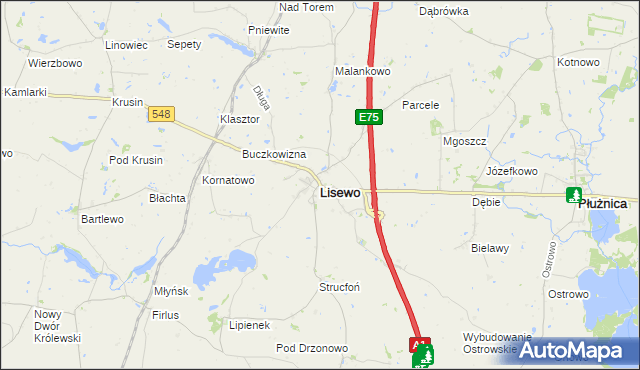 mapa Lisewo powiat chełmiński, Lisewo powiat chełmiński na mapie Targeo