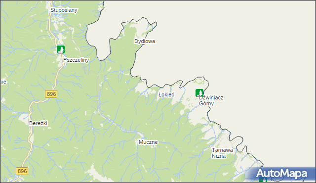 mapa Łokieć, Łokieć na mapie Targeo