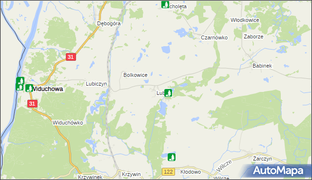 mapa Lubicz gmina Widuchowa, Lubicz gmina Widuchowa na mapie Targeo