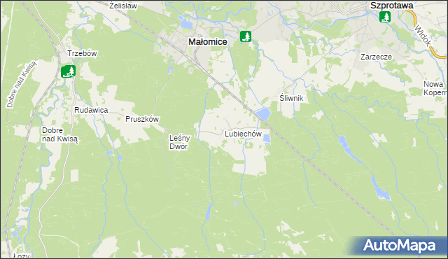 mapa Lubiechów, Lubiechów na mapie Targeo