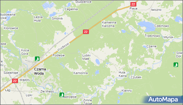 mapa Lubiki, Lubiki na mapie Targeo