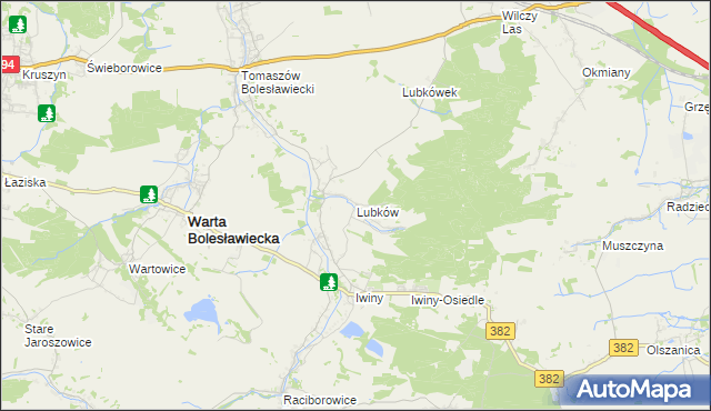 mapa Lubków, Lubków na mapie Targeo