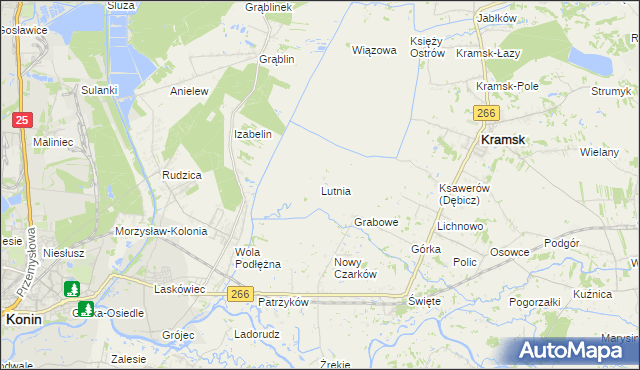 mapa Lutnia, Lutnia na mapie Targeo