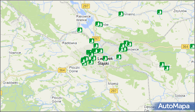 mapa Lwówek Śląski, Lwówek Śląski na mapie Targeo