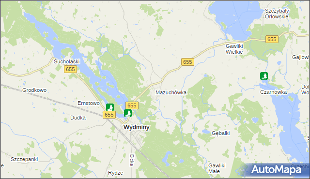 mapa Mazuchówka, Mazuchówka na mapie Targeo