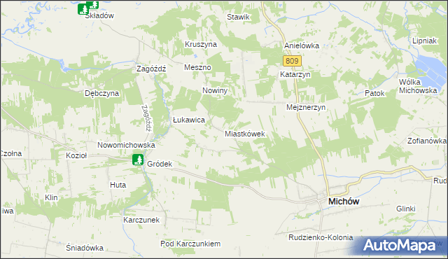 mapa Miastkówek, Miastkówek na mapie Targeo