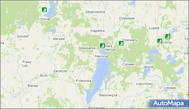 mapa Mierkinie, Mierkinie na mapie Targeo