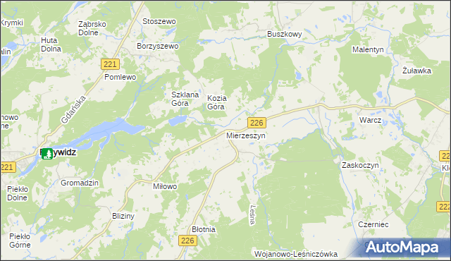 mapa Mierzeszyn, Mierzeszyn na mapie Targeo