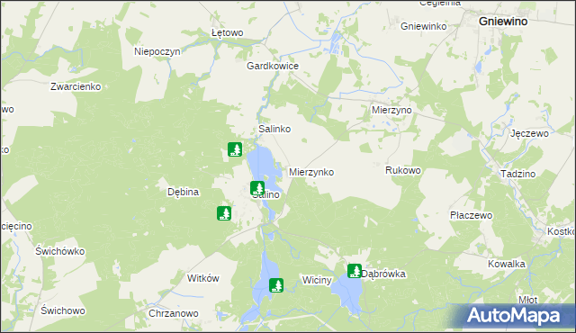 mapa Mierzynko, Mierzynko na mapie Targeo