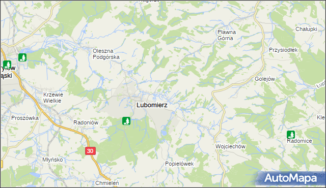 mapa Milęcice, Milęcice na mapie Targeo