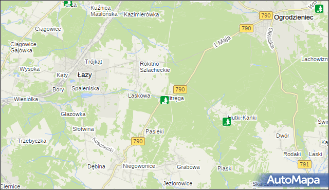 mapa Mitręga, Mitręga na mapie Targeo