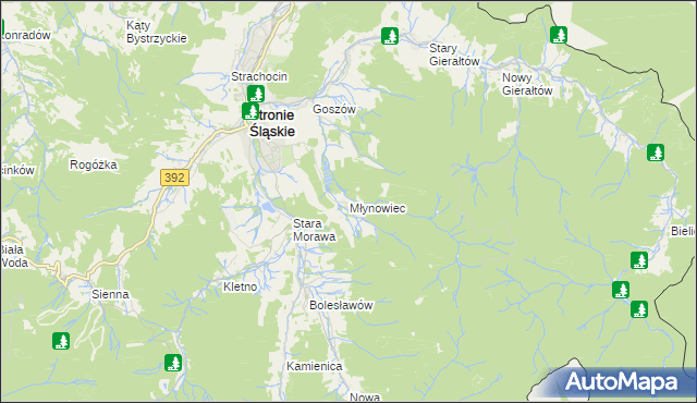 mapa Młynowiec, Młynowiec na mapie Targeo