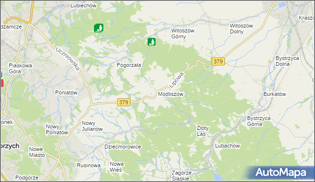 mapa Modliszów, Modliszów na mapie Targeo