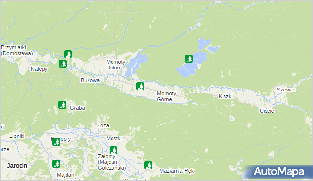 mapa Momoty Górne, Momoty Górne na mapie Targeo