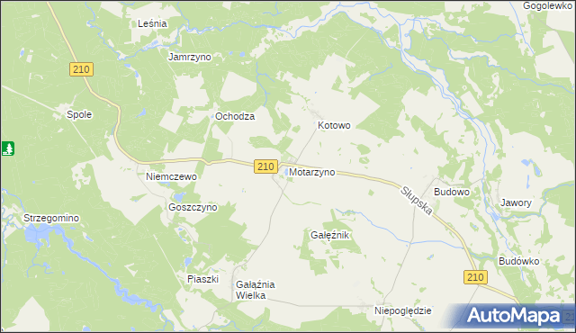 mapa Motarzyno, Motarzyno na mapie Targeo