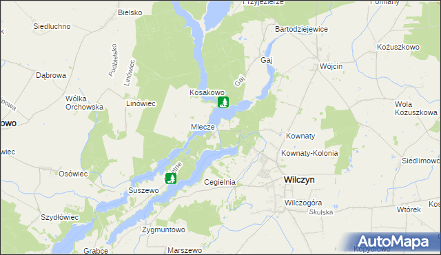 mapa Mrówki gmina Wilczyn, Mrówki gmina Wilczyn na mapie Targeo