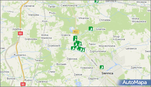 mapa Nowa Pogorzel, Nowa Pogorzel na mapie Targeo