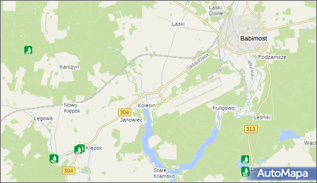 mapa Nowe Kramsko, Nowe Kramsko na mapie Targeo