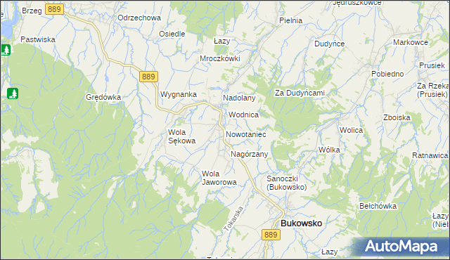 mapa Nowotaniec, Nowotaniec na mapie Targeo