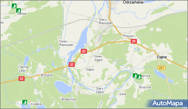 mapa Nowy Zagór, Nowy Zagór na mapie Targeo