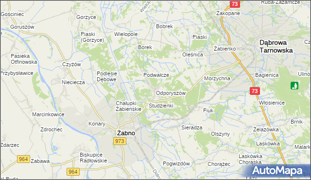 mapa Odporyszów, Odporyszów na mapie Targeo