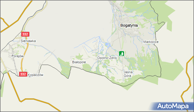 mapa Opolno-Zdrój, Opolno-Zdrój na mapie Targeo