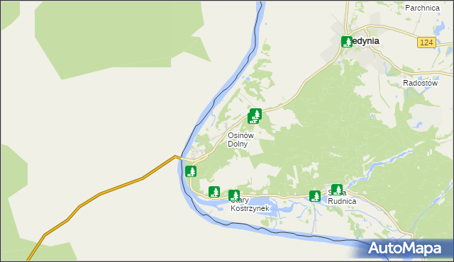 mapa Osinów Dolny, Osinów Dolny na mapie Targeo