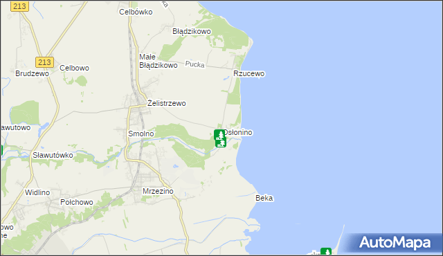 mapa Osłonino, Osłonino na mapie Targeo